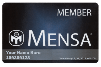 Mensa Membership Card