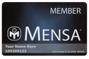 Mensa Membership Card
