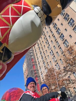 Click for larger image Jeff and Kim Gould Macy's Thanksgiving Parade